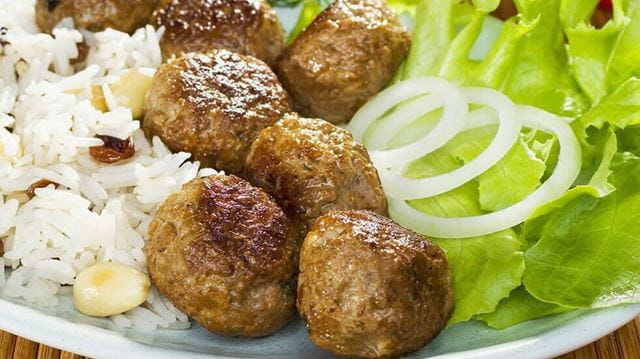 Lamb Koftas on a plate 